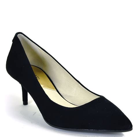 michael kors kitten heels pump|Michael Kors black suede pumps.